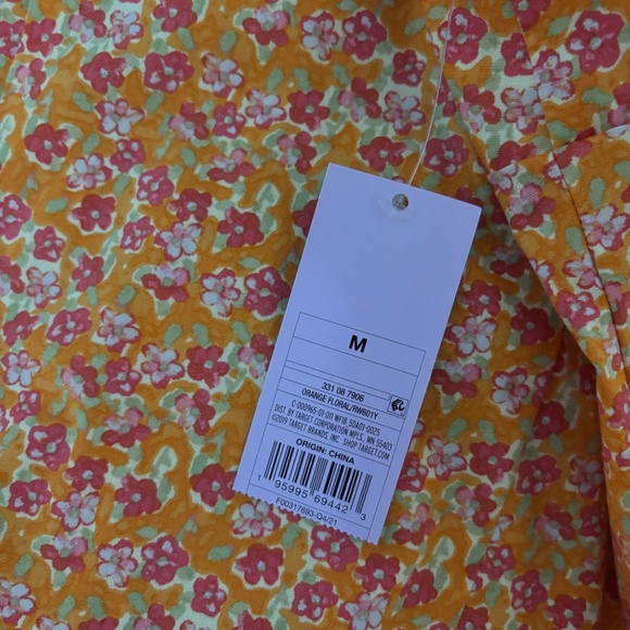 Wild Fable orange floral dress - Picture 3 of 4